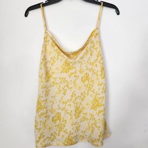NWOT - LOFT Yellow and Cream Floral Blouse - Size XXSP